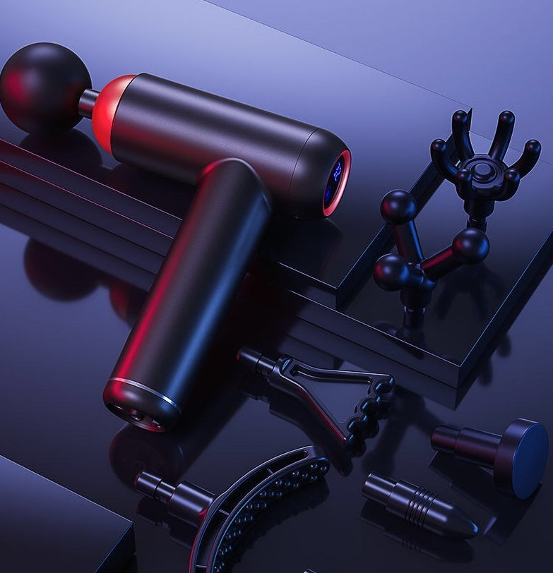 Pistola de Masaje Muscular de Fascia Eléctrica Mini Personalizada, Pistola de Masaje por Vibración, Equipo de Fitness, Masajeador de Relajación, Mini Agarres de Fascia