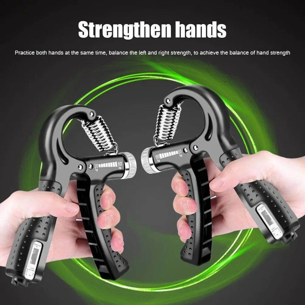 Entrenador de Fuerza de Agarre de Mano Profesional, Equipo de Fitness de Rehabilitación de Dedos y Músculos del Brazo con Espuma de Fibra de Carbono, Ajustable para Gimnasio