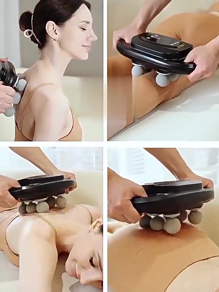 Pistola de fascia profesional de seis cabezales para uso transfronterizo con vibración de alta frecuencia para relajación muscular, masajeador doméstico, en stock